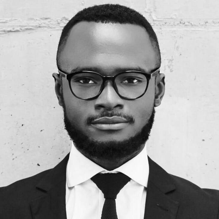Marketing executive with glasses