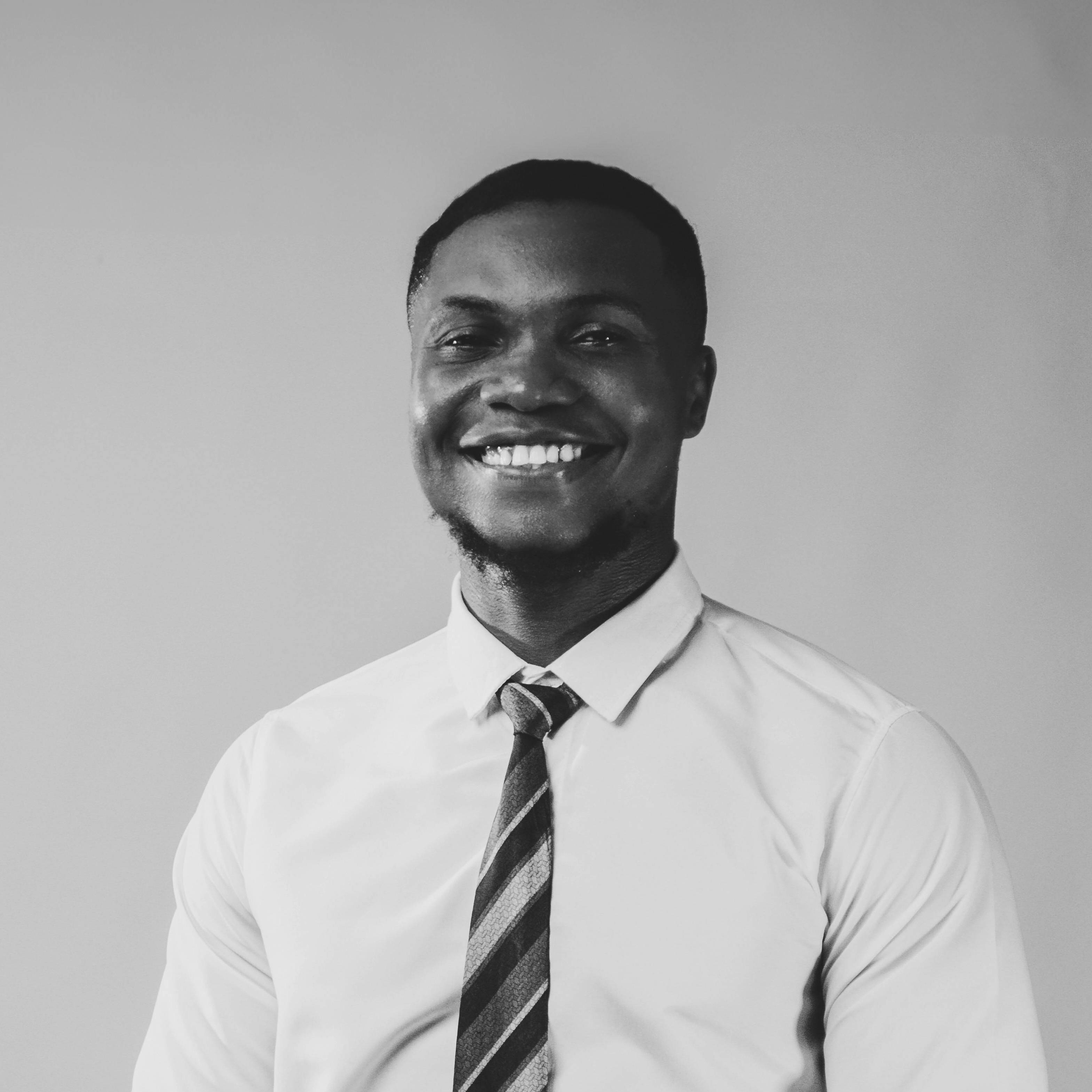 Smiling marketing professional